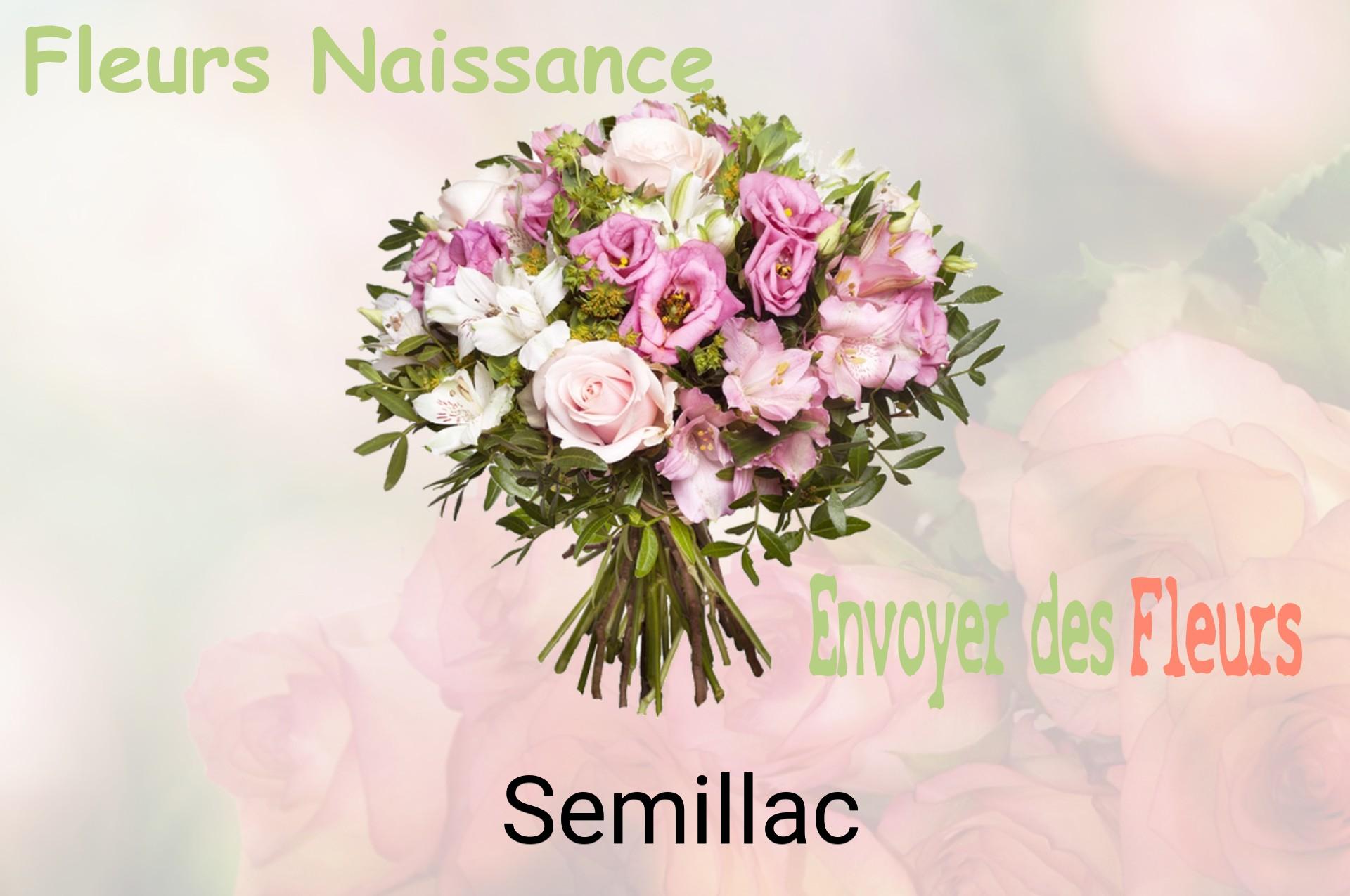 Bouquet de fleurs de naissance livré à Semillac